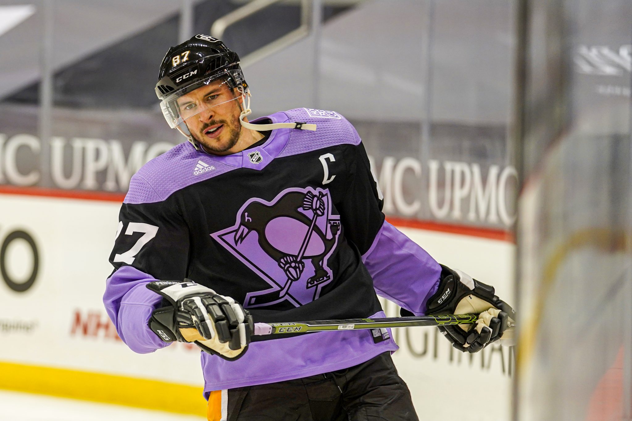 Pittsburgh Penguins - Tomorrow we support the NHL's Hockey Fights Cancer  initiative. Penguins players will wear special purple jerseys in warm-ups,  which will be later auctioned to benefit the Mario Lemieux Foundation