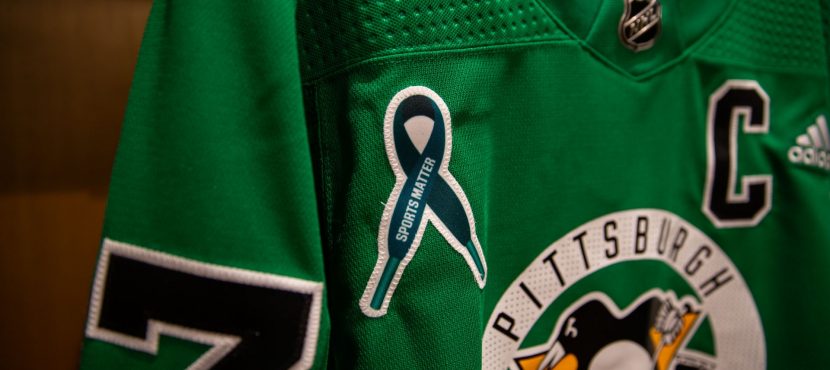 Hockey Fights Cancer Warm Up Worn Jersey & Stick Auction